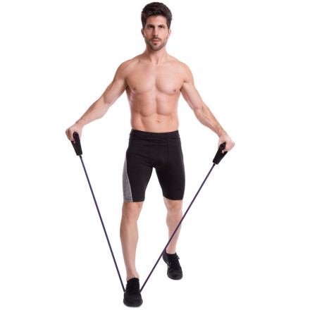 Еспандер трубчастий з ручками з фіксатором дверей SP-Sport FI-2659-V навантаження-22,5кг довжина-120см фіолетовий