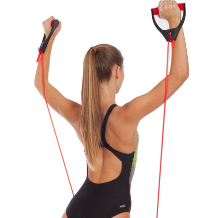Еспандер трубчастий з ручками регульований PRO-SUPRA FI-1901 150см червоний