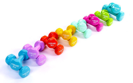 Гантели для фитнеса с виниловым покрытием Zelart Beauty (2x3кг) TA-5225-3