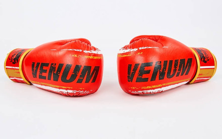 Рукавички боксерські шкіряні VENUM MA-6749-R червоний