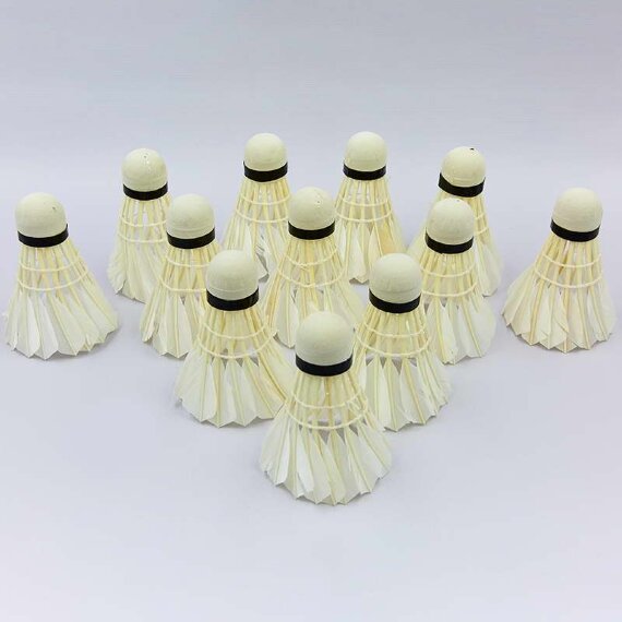 Воланы для бадминтона перьевые (12 шт) Yonex AS-30 AEROSENSA белый