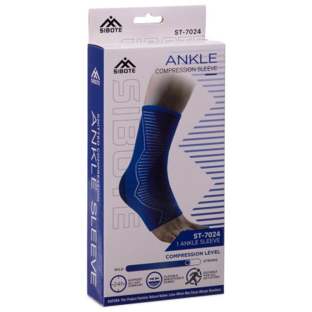 Бандаж на гомілковостоп еластичний SIBOTE ST-7024 розмір 1шт синій