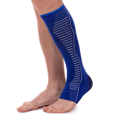 Бандаж на гомілковостоп еластичний SIBOTE ST-7034 розмір S-XL 1шт синій-сірий
