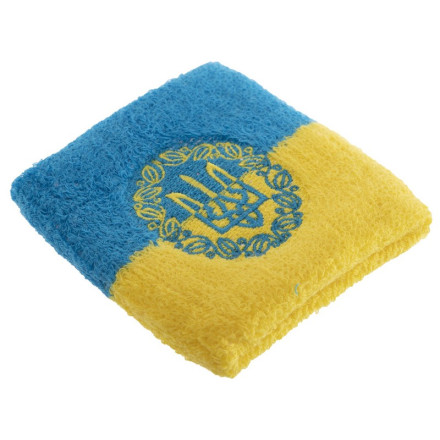 Напульсник спортивний махровий Україна Ukraine BC-4061 2шт жовтий-блакитний