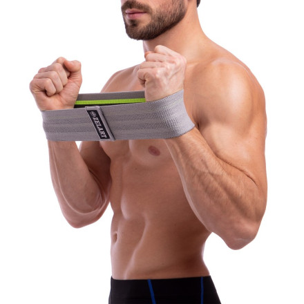 Гумка для фітнесу RESISTANCE LOOP ZELART FI-7200-GS сірий-чорний-салатовий