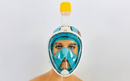 Маска для снорклінгу з диханням через ніс Free Breath M2068G-BR