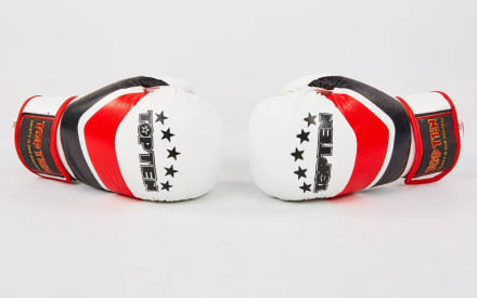 Рукавички боксерські шкіряні TOP TEN MA-6752-W