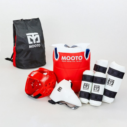 Набір екіпіровки для тхеквондо дитячий Mooto BO-0509-R