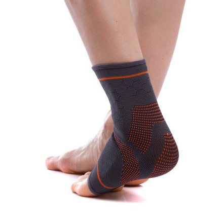 Бандаж на гомілковостоп еластичний SIBOTE ST-947 1шт чорний помаранчевий