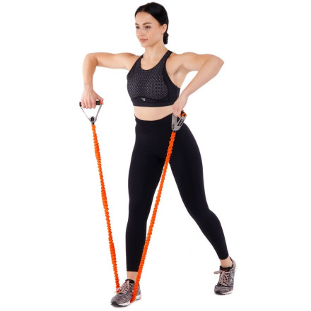 Еспандер трубчастий з ручками в захисному рукаві Zelart FI-7829-EH навантаження дуже високе