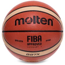 Мяч баскетбольный PU №7 MOL GG7X BA-4960 коричневый-желтый