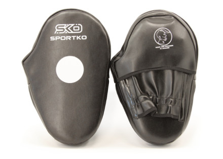 Лапа боксерська шкіряна Sportko PK-3 р-р 30x20х5см чорний