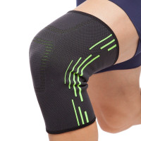 Наколінник бандаж еластичний SP-Sport ST-1010 1шт сірий-салатовий