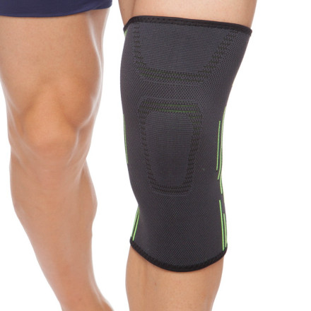 Наколінник бандаж еластичний SP-Sport ST-1010 1шт сірий-салатовий