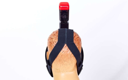 Маска для снорклінгу з диханням через ніс Swim One F-118-BKR з кріпленням для камери