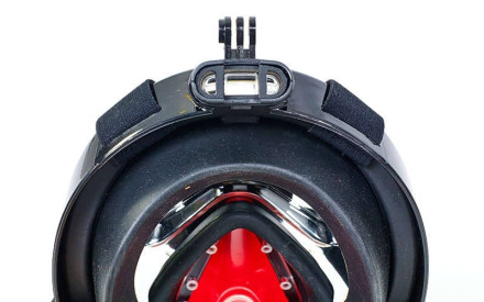 Маска для снорклінгу з диханням через ніс Swim One F-118-BKR з кріпленням для камери