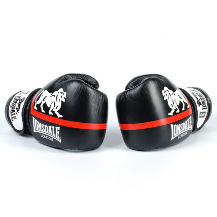 Перчатки боксерские кожаные LONSDALE VL-8340-BKW