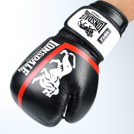 Перчатки боксерские кожаные LONSDALE VL-8340-BKW