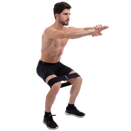 Гумка для фітнесу RESISTANCE LOOP ZELART FI-7200-BK L чорний-сірий