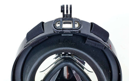 Маска для снорклінгу з диханням через ніс Swim One F-118-BK з кріпленням для камери