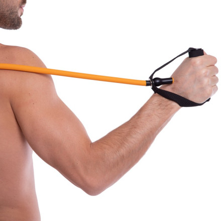 Еспандер трубчастий з ручками з фіксатором дверей SP-Sport FI-2659-OR навантаження-18кг довжина-120см помаранчевий