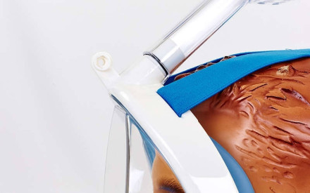 Маска для снорклінгу з диханням через ніс Swim One F-118-BL з кріпленням для камери