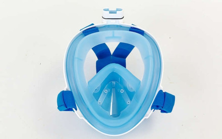 Маска для снорклінгу з диханням через ніс Swim One F-118-BL з кріпленням для камери