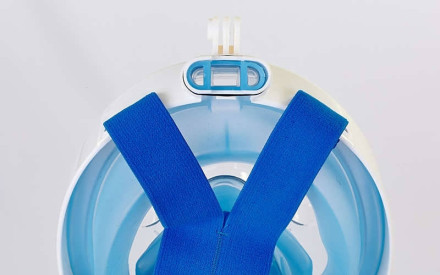 Маска для снорклінгу з диханням через ніс Swim One F-118-BL з кріпленням для камери