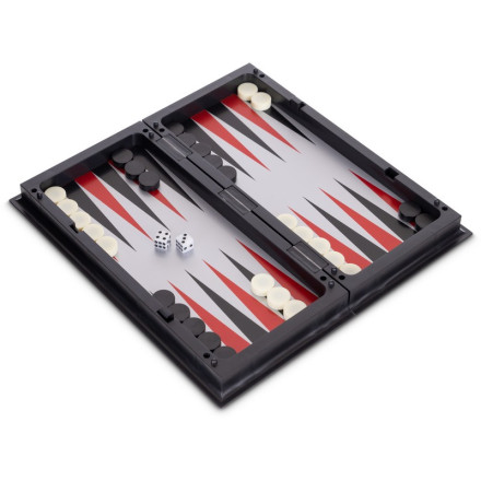 Шахи, шашки, нарди 3 в 1 дорожні пластикові магнітні SC54810 20см x 20см