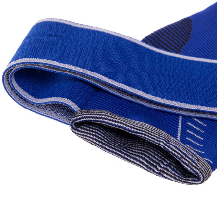 Бандаж на гомілковостоп еластичний з фіксуючим ременем SIBOTE ST-7025 1шт синій-сірий