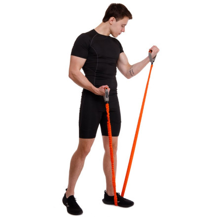 Еспандер трубчастий з ручками в захисному рукаві Zelart FI-7829-L низьке навантаження