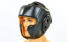 Шлем боксерский в мексиканском стиле кожаный Venum BO-6652-BK