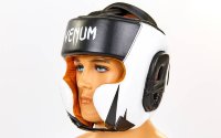 Шлем боксерский в мексиканском стиле кожаный Venum BO-6652-BKW