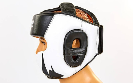 Шолом боксерський у мексиканському стилі шкіряний Venum BO-6652-BKW