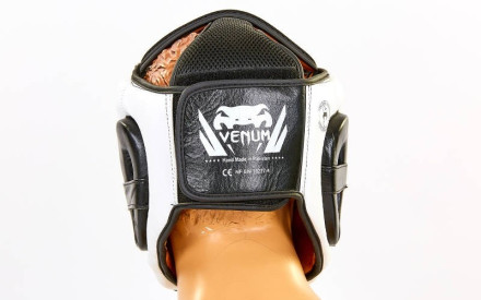 Шолом боксерський у мексиканському стилі шкіряний Venum BO-6652-BKW