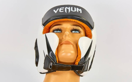 Шолом боксерський у мексиканському стилі шкіряний Venum BO-6652-BKW