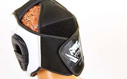 Шолом боксерський у мексиканському стилі шкіряний Venum BO-6652-BKW