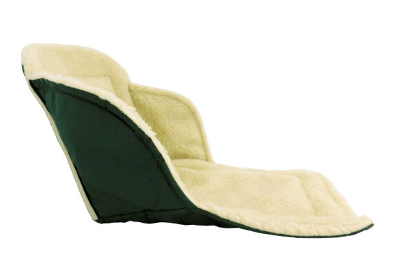 Меховый матрас для санок зеленый