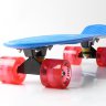 Скейт Penny Board SK-5672-14 синий со светящимися колесами 