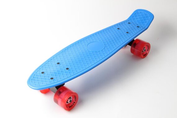 Скейт Penny Board SK-5672-14 синий со светящимися колесами 