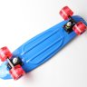 Скейт Penny Board SK-5672-14 синий со светящимися колесами 