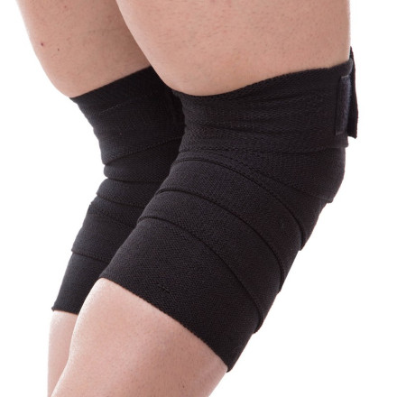 Бінти на коліна для присідань Zelart SB-167075 1шт чорний