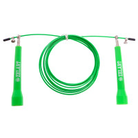 Скакалка швидкісна Кросфіт з шарнірним підшипником та сталевим тросом FI-5101 зелений