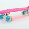Скейт Penny Board SK-5672-4 розовый со светящимися колесами
