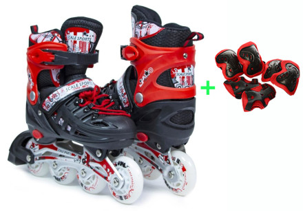 Роликові ковзани Scale Sport SC04 червоний