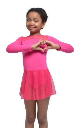 Купальник для гімнастики та танців Little Dancer DR-2088-M малиновий