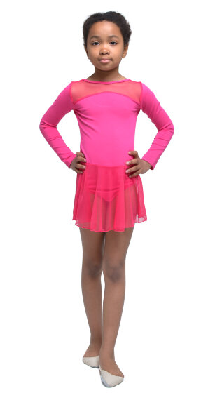 Купальник для гимнастики и танцев Little Dancer DR-2088-M малиновый