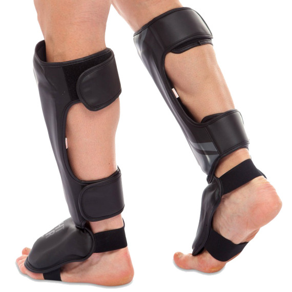 Захист гомілки та стопи для єдиноборств Zelart - 8356-BKR
