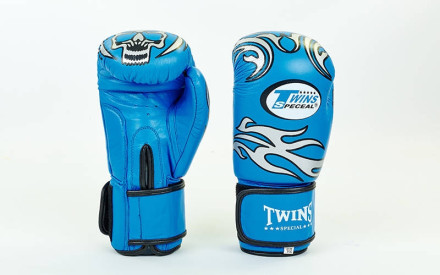 Перчатки боксерские кожаные Twins MA-5436-B (10-12oz)