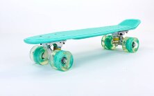Скейт Penny Board SK-5672-6 мятный со светящимися колесами